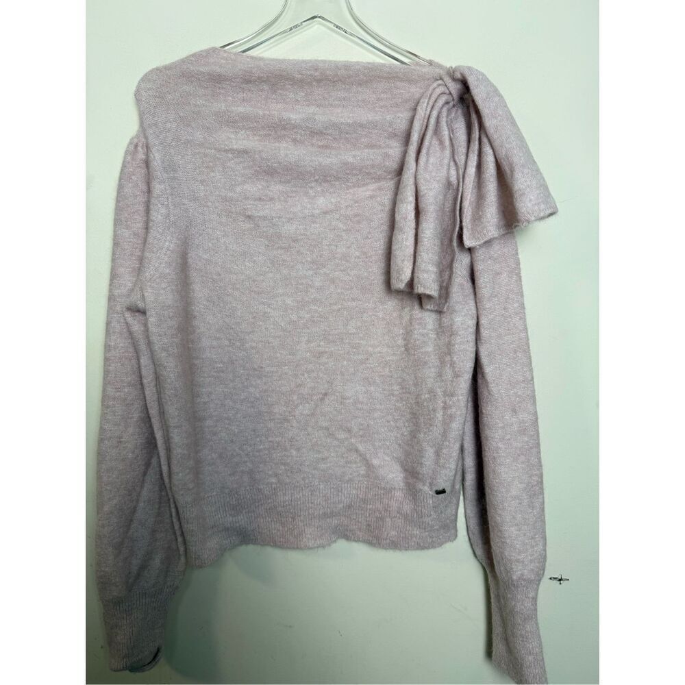 TED BAKER Larbow Statement Bow Sweater Pink Wool Knit Pullover Women's Size 6 Sm